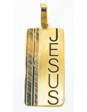 Pingente placa retangular Jesus  - 0023348 Pingente placa retangular Jesus  - 0023348
